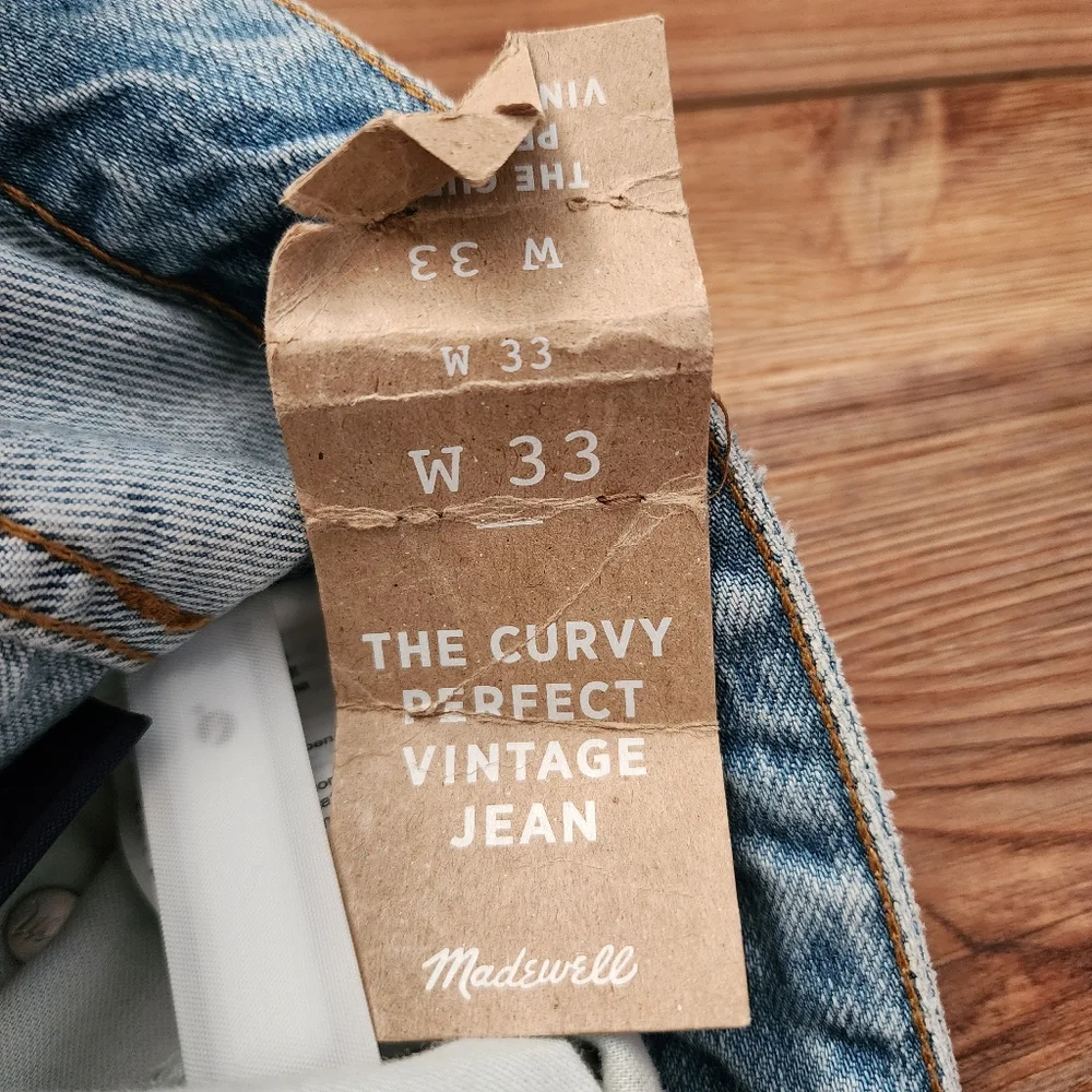 Madewell Jeans Women's 33 Blue The Curvy Perfect Vintage Jean NEW - Picture 12 of 14